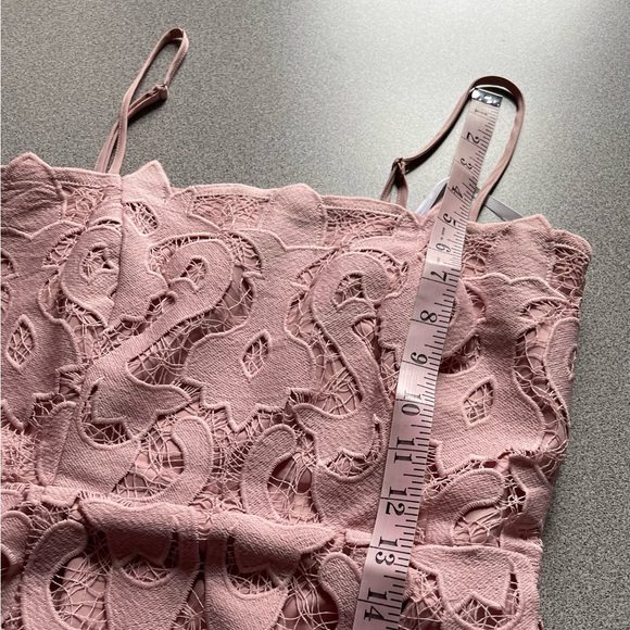 Bardot Pink Rose Lina Lace Dress Size 6 - Picture 10 of 13